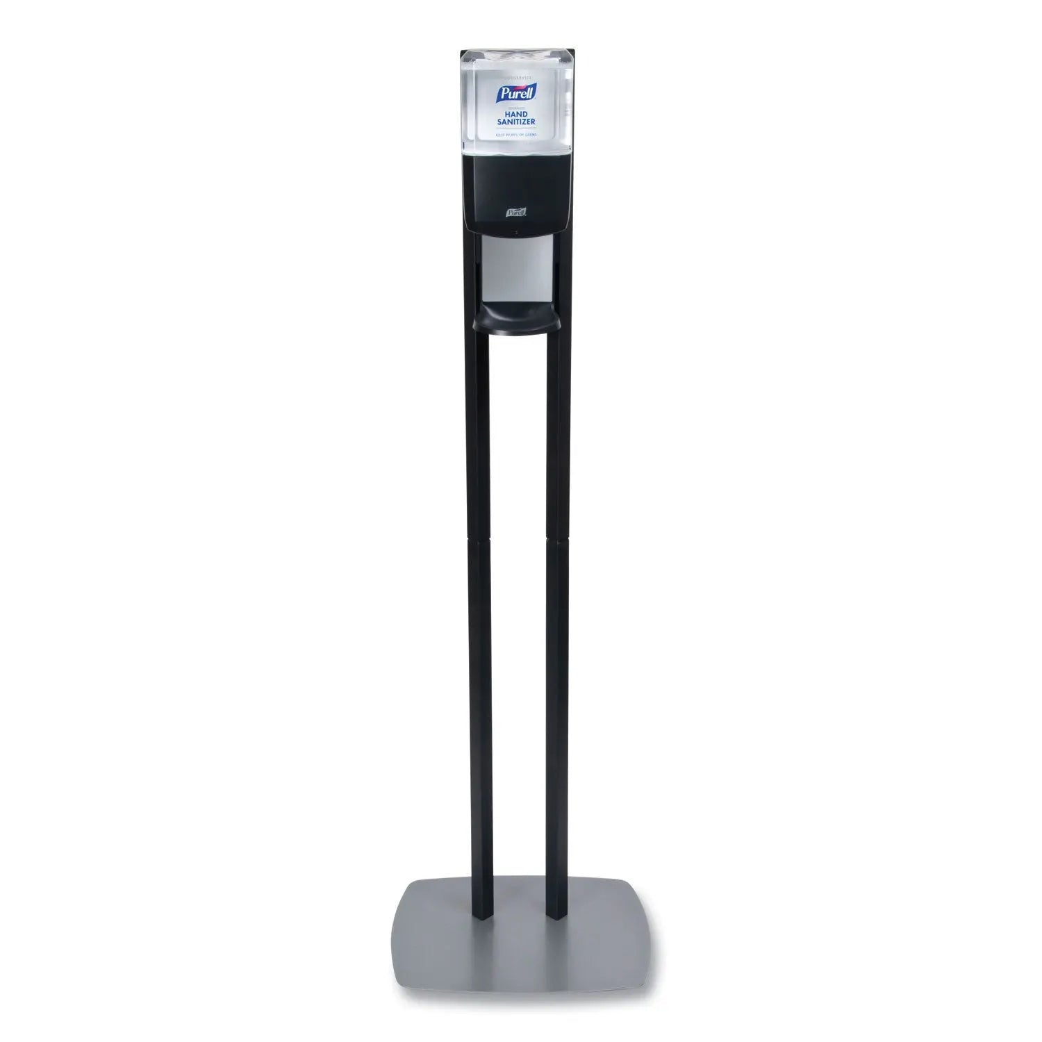 GOJ7218DS Es8 Hand Sanitizer Floor Stand With Dispenser, 1,200 Ml, 13.5 X 5 X 28.5, Graphite/silver PURELL