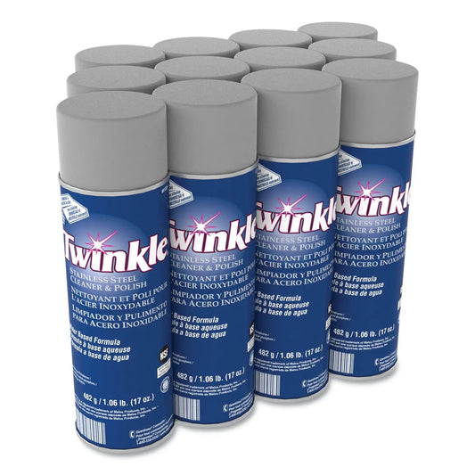 DVO991224 Stainless Steel Cleaner And Polish, 17 Oz Aerosol Spray, 12/carton Twinkle