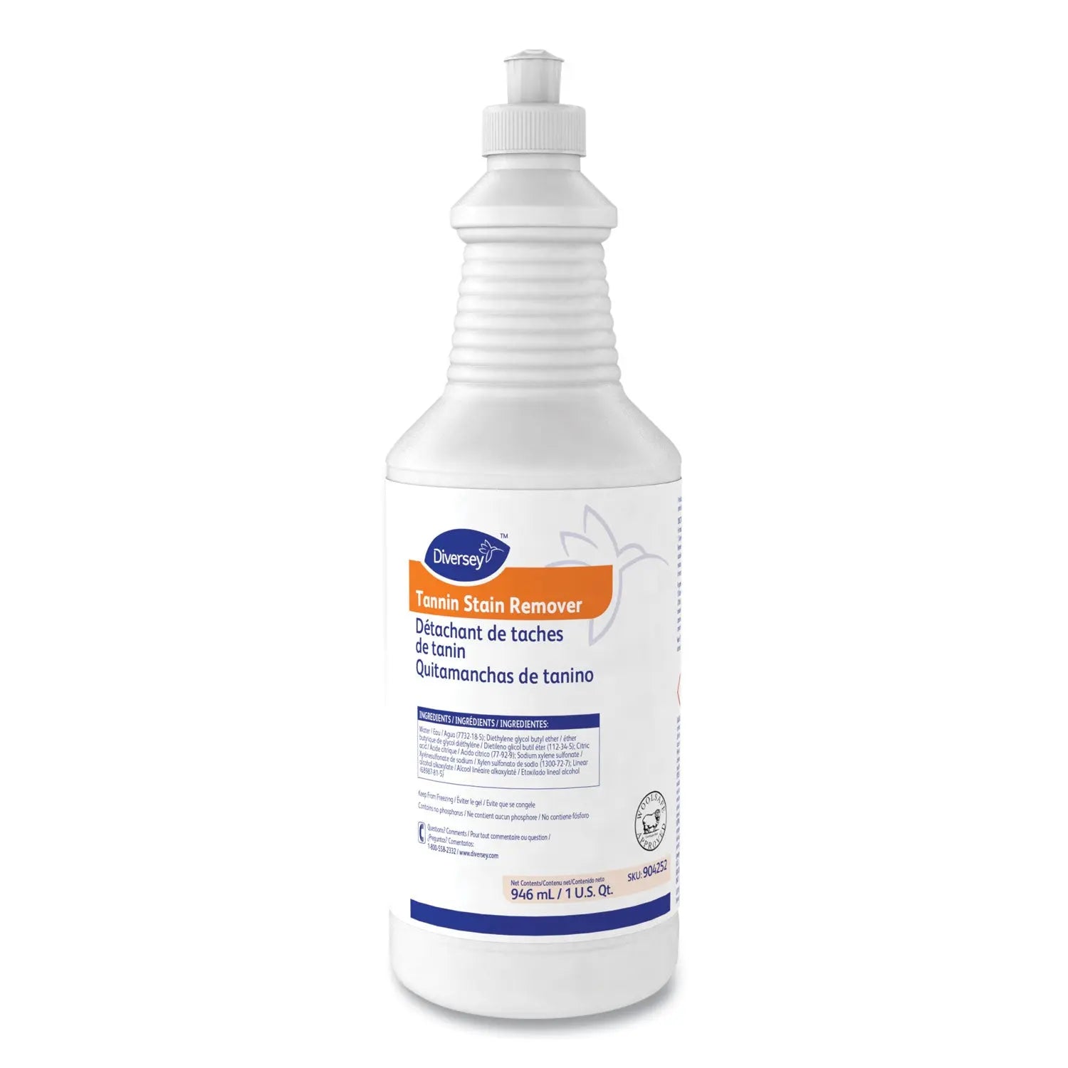 DVO101109759 Tannin Stain Remover, 32 Oz Bottle, Fruity, 6/ct Diversey