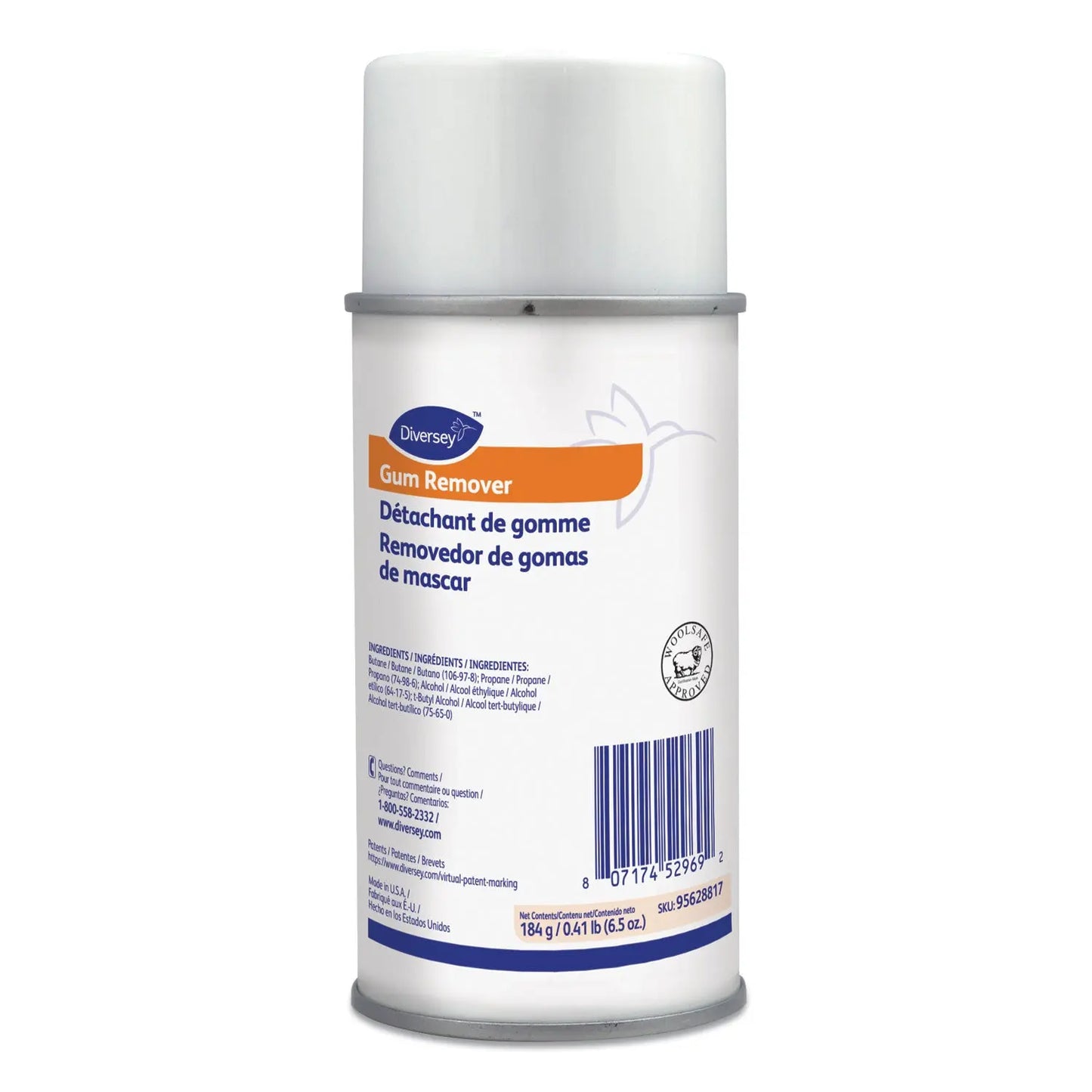DVO95628817CT Gum Remover, 6.5 Oz Aerosol Spray Can, 12/carton Diversey