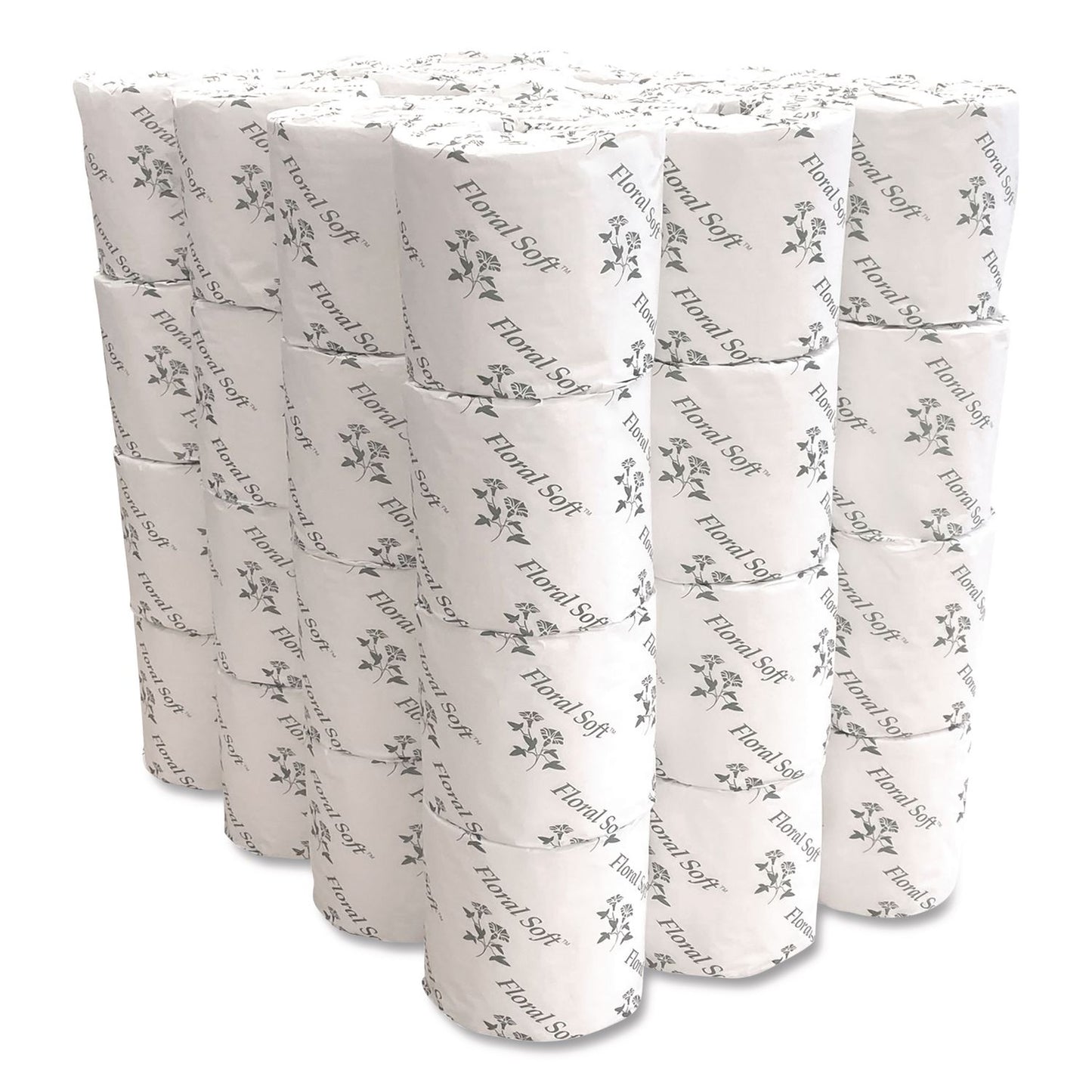 APAB448 Two-Ply Standard Bathroom Tissue, Septic Safe, White, 400 Sheets/Roll, 48 Rolls/Carton