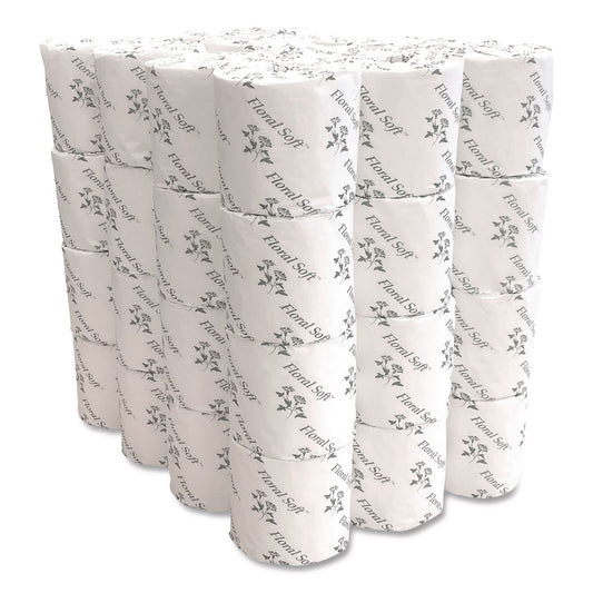 APAB448 Two-Ply Standard Bathroom Tissue, Septic Safe, White, 400 Sheets/Roll, 48 Rolls/Carton