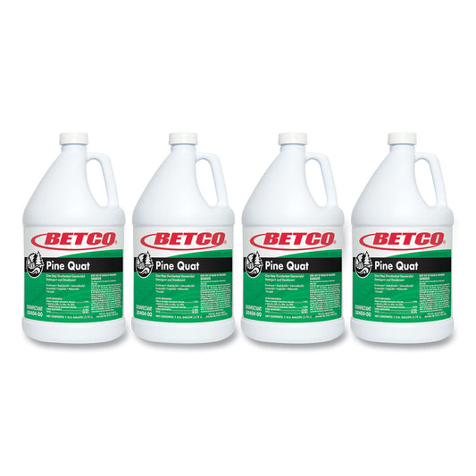 BET3040400 Pine Quat Disinfectant, Pine Scent, 128 oz Bottle, 4/Carton