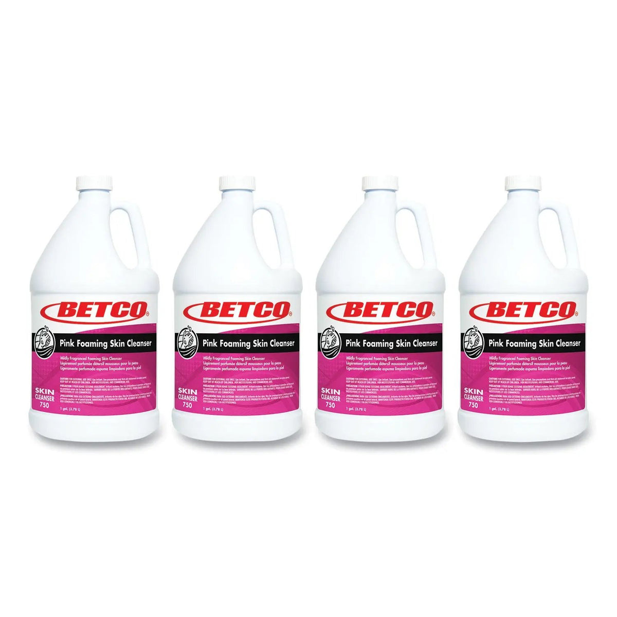 BET7500400 Pink Foaming Skin Cleanser Refill, Fresh Scent, 1 gal, 4/Carton Betco