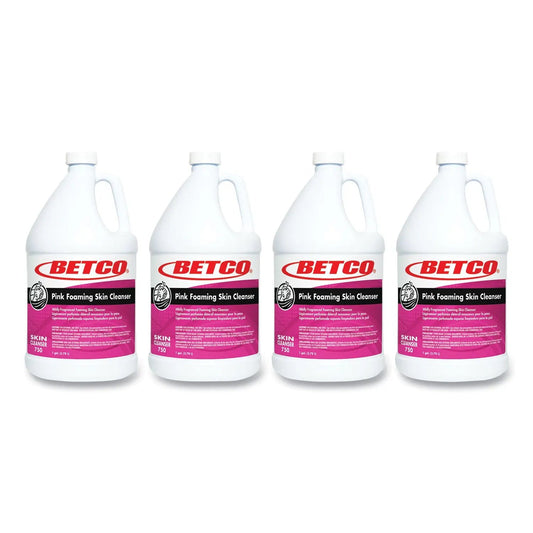 BET7500400 Pink Foaming Skin Cleanser Refill, Fresh Scent, 1 gal, 4/Carton Betco