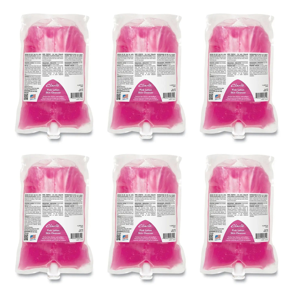 BET1122900 Pink Lotion Skin Cleanser Refill, Clean Bouquet Scent, 1,000 mL, 6/Carton Betco