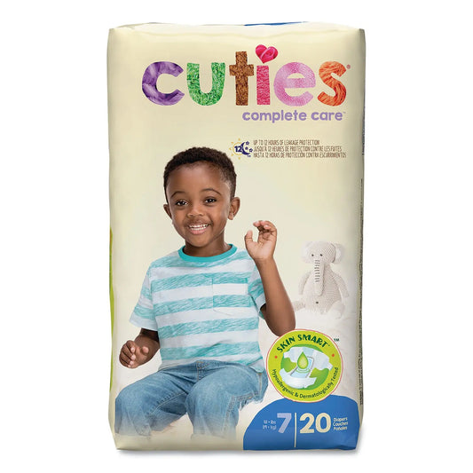 CTJCRD701 Premium Jumbo Diapers, Size 7, 41 Lbs And Up, 80/carton Cuties