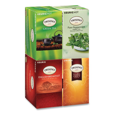 TWG54192 Tea K-Cups, Assorted, 0.11 Oz K-Cups, 24/box, 4 Boxes/carton KEURIG DR PEPPER