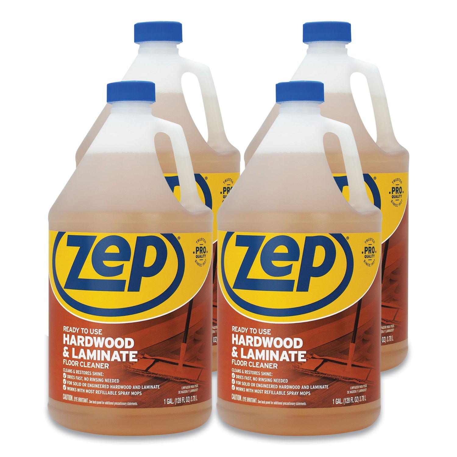 ZPEZUHLF128CT Hardwood And Laminate Cleaner, Fresh Scent, 1 Gal, 4/carton Zep Commercial