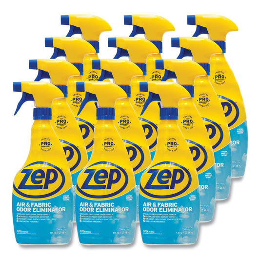 ZPEZUAIR32CT Air And Fabric Odor Eliminator, Fresh Scent, 32 Oz Bottle, 12/carton Zep Commercial