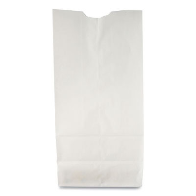 BAGGW10500 Grocery Paper Bags, 10# Size, 35# Basis Weight, 7" x 4.38" x 13.75", White, 500/Bundle