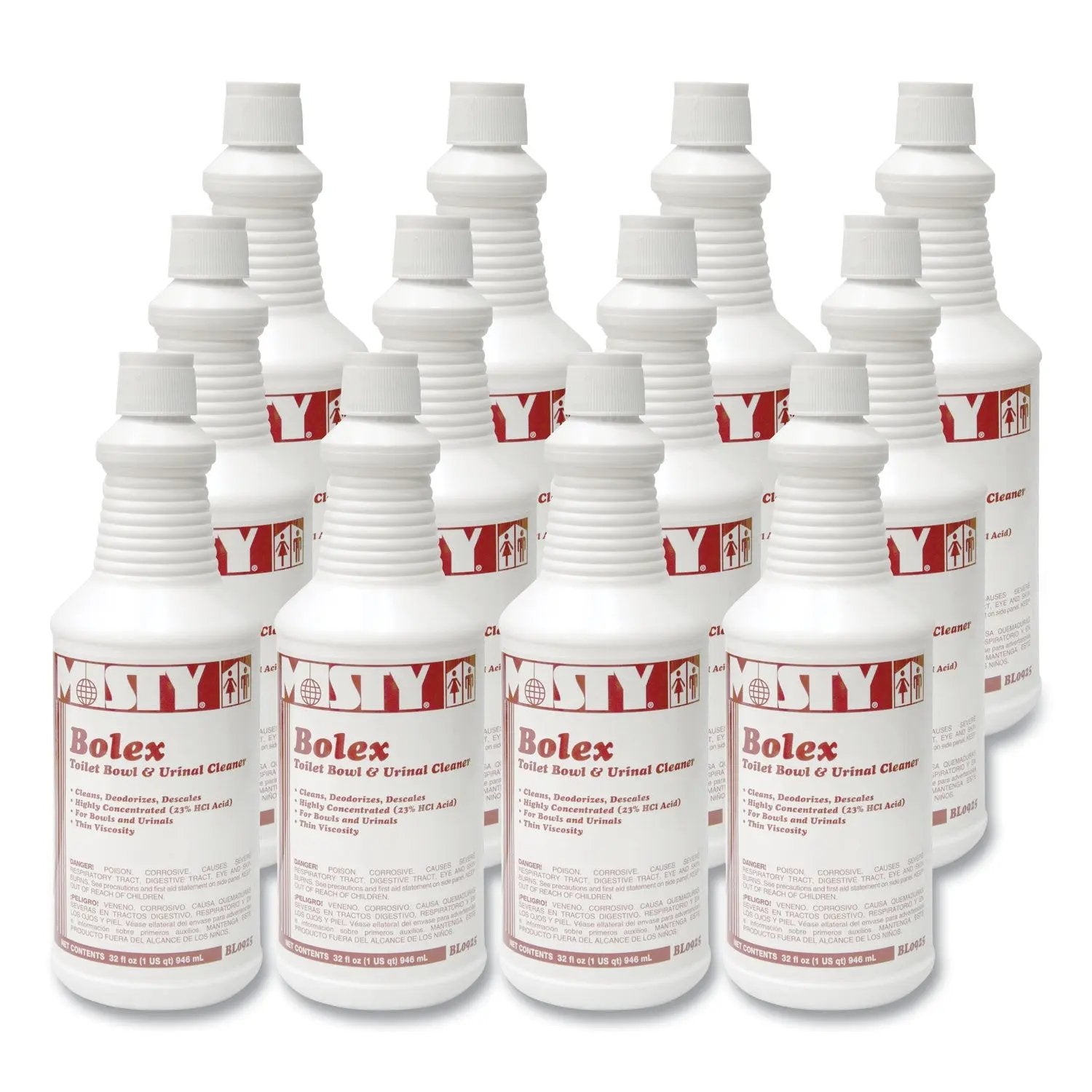 AMR1038799 Bolex 23 Percent Hydrochloric Acid Bowl Cleaner, Wintergreen, 32oz, 12/carton Misty