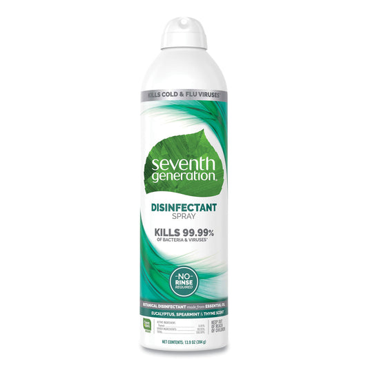 SEV22981 Disinfectant Sprays, Eucalyptus/spearmint/thyme, 13.9 Oz Spray Bottle, 8/carton