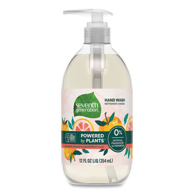 SEV22925CT Natural Hand Wash, Mandarin Orange and Grapefruit Scent, 12 oz, 8/Carton