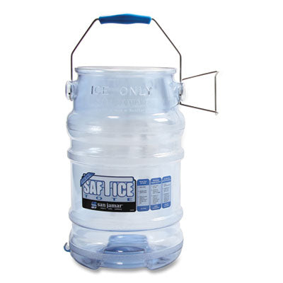 SJMSI6000 Saf-T-Ice Tote, 6 gal, Transparent Blue