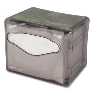 SJMH4005TBK Venue Napkin Dispenser with Advertising Inset, 6.5 x 6.13 x 6.9, Black CFS BRANDS