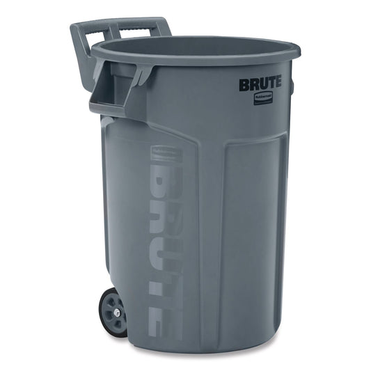 RCP2131929 Vented Wheeled Brute Container, 44 Gal, Plastic, Gray