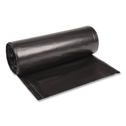 BWK523 Recycled Low-Density Polyethylene Can Liners, 60 Gal, 1.6 mil, 38" x 58", Black, Perforated, 10 Bags/Roll, 10 Rolls/Carton Boardwalk