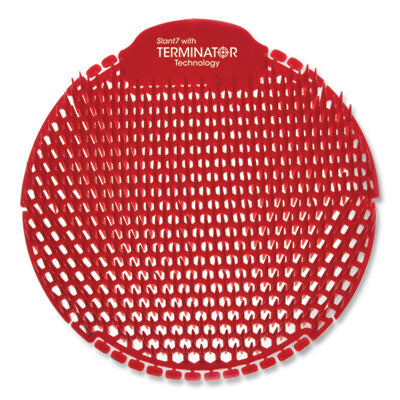 FRSS7TBX Slant7 with Terminator Urinal Screen, Forest Scent, Red, 5/Box