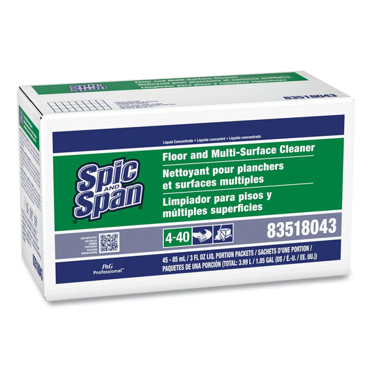 PGC02011 Liquid Floor Cleaner, 3 Oz Packet, 45/carton Spic and Span