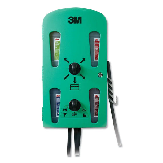 MMM85853 Flow Control System Chemical Dispenser, Air Gap, Pressure Relief Valve, (4) 0.5 Gal, 12.25 X 6.3 X 22.5, Green MMM