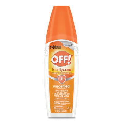 SJN331348 Familycare Unscented Spray Insect Repellent, 6 Oz Spray Bottle, 12/carton SC JOHNSON