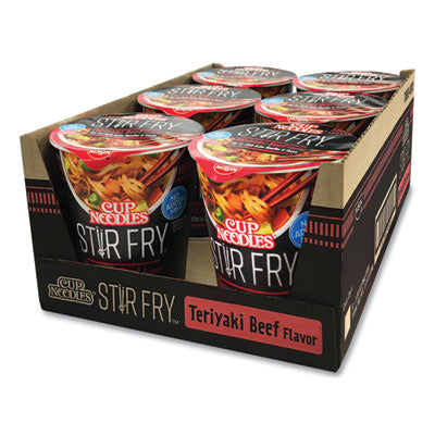 NSFNIS42401 Cup Noodles Stir Fry, Teriyaki Beef, 3 Oz Cup, 6/carton NISSIN FOODS