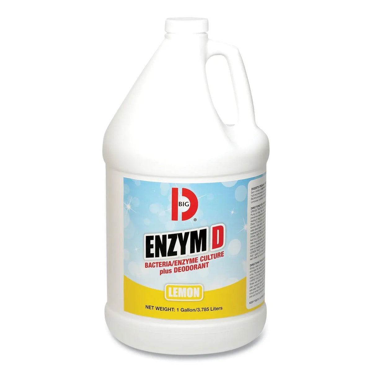 BGD1500 Enzym D Digester Liquid Deodorant, Lemon, 1 Gal Bottle, 4/carton Big D Industries