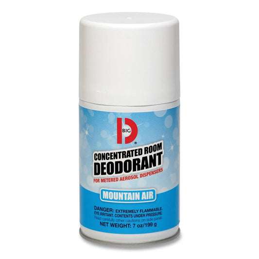 BGD463 Metered Concentrated Room Deodorant, Mountain Air Scent, 7 Oz Aerosol Spray, 12/carton Big D Industries