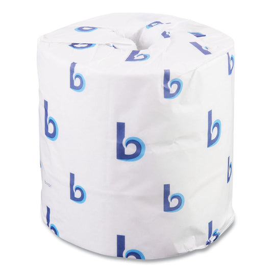 BWK6155B Two-Ply Toilet Tissue, Septic Safe, White, 4.5 x 4.5, 500 Sheets/Roll, 96 Rolls/Carton