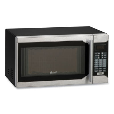 AVAMO7103SST 0.7 cu ft Countertop Microwave Oven, 700 W, Black/Stainless Steel AVANTI