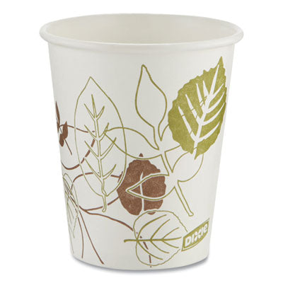 DXE2340PATH Pathways Paper Hot Cups, 10 oz, White/Brown, 50/Sleeve, 20 Sleeves/Carton