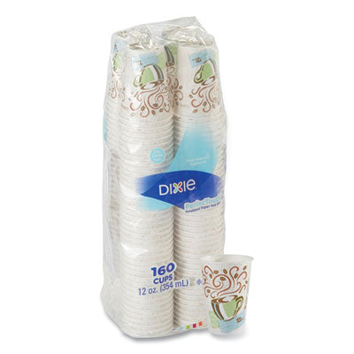 DXE5342CDSBPPK Perfectouch Paper Hot Cups, 12 Oz, Coffee Haze Design, 160/pack