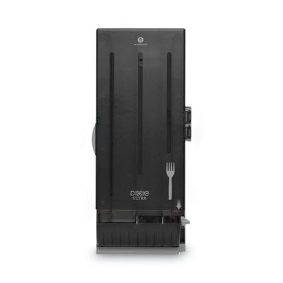 DXESSFD120 SmartStock Dining Utensil Dispenser, Holds 120 Forks, 10 x 8.78 x 24.75, Translucent Black