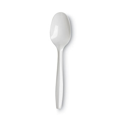 DXEPTM21 Plastic Cutlery, Mediumweight Spoon, White, 1,000/Carton