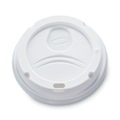 DXE9542500DXCT Dome Lid, Fits 10 oz to 16 oz PerfecTouch Hot Cups/12 oz to 20 oz WiseSize Hot Cups, Plastic, White, 500/Carton