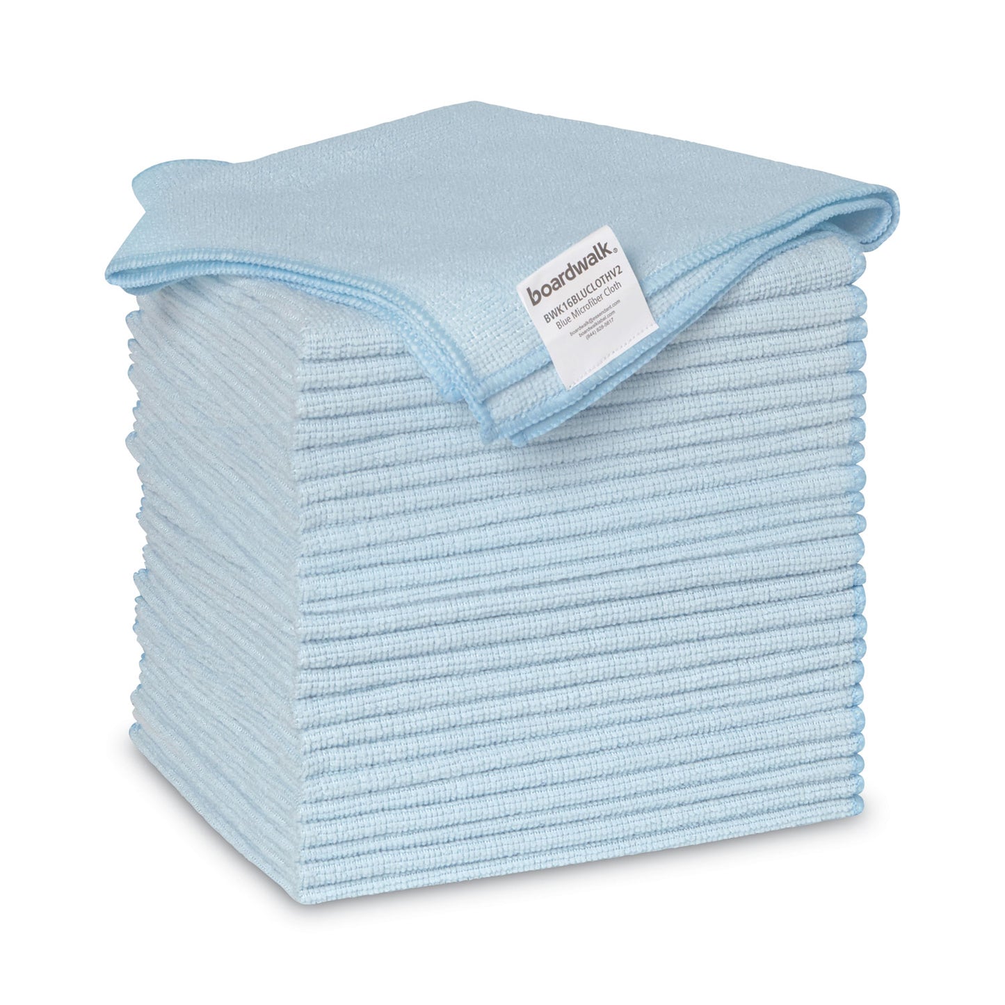 BWK16BLUCLOTHV2 Microfiber Cleaning Cloths, 16 X 16, Blue, 24/pack