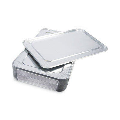 BWKLIDSTEAMFL Aluminum Steam Table Pan Lids, Fits Full-Size Deep Pan, 380 Gauge, 0.63" Deep, 12.88 x 20.81, 50/Carton