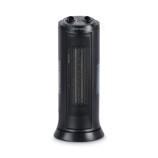 ALEHECT17 Mini Tower Ceramic Heater, 1,500 W, 7.37 x 7.37 x 17.37, Black
