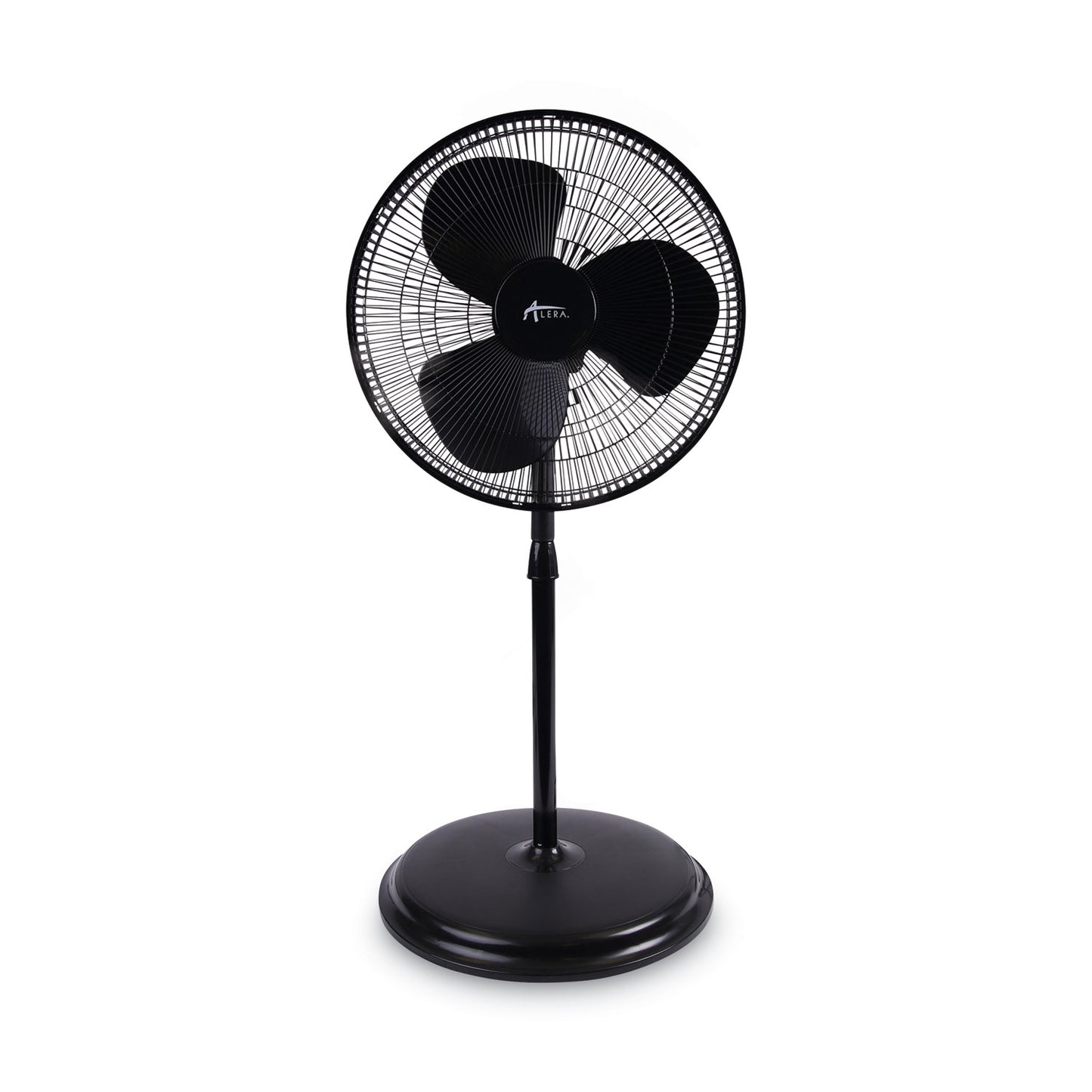 ALEFANP16B 16" 3-Speed Oscillating Pedestal Stand Fan, Metal, Plastic, Black