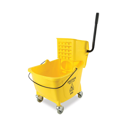 BWK2635COMBOYEL Pro-Pac Side-Squeeze Wringer/Bucket Combo, 8.75 gal, Yellow/Silver