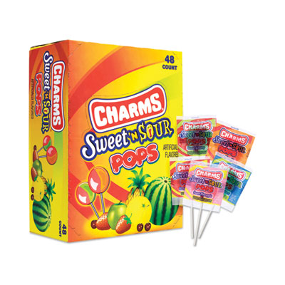 GRR20900128 Sweet and Sour Pop, Assorted Flavors, 0.63 oz, 48/Carton