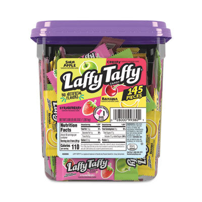 GRR20900119 Laffy Taffy, Assorted Flavors, 3.08 lb Tub, 145 Wrapped Pieces/Tub