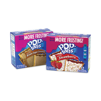 GRR22000456 Pop Tarts, Brown Sugar Cinnamon/Strawberry, 2 Tarts/Pouch, 12 Pouches/Pack, 2 Packs/Carton