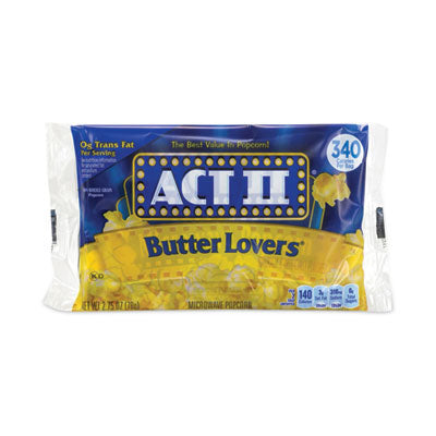 GRR20902591 Butter Lovers Microwave Popcorn, 2.75 oz Bag, 36/Carton