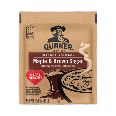 GRR22000754 Instant Oatmeal, Maple and Brown Sugar, 1.51 oz Packet, 40/Carton