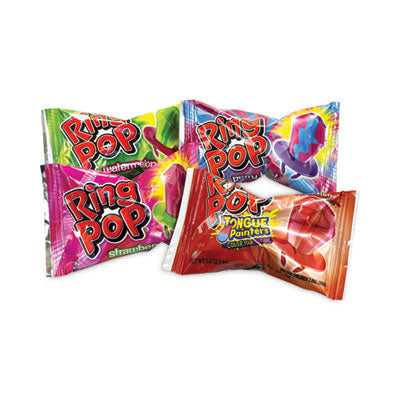 GRR22000013 Ring Pop Lollipops, Assorted Flavors, 0.5 oz, 40 Piece Tub