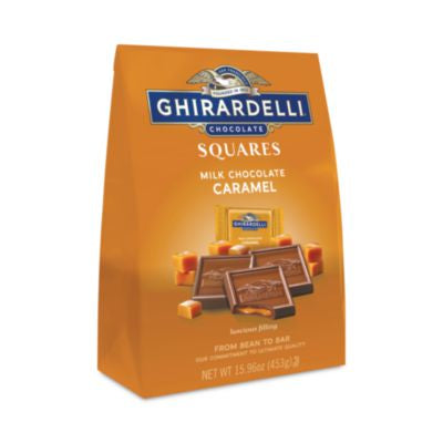 GRR30001035 Milk Chocolate and Caramel Chocolate Squares, 15.96 oz Bag