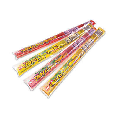 GRR20900478 Giant Tropical Freezies Ice Pops, 5.5 oz Tube, Fruit Punch, Guava, Mango, Pineapple, 50/Carton
