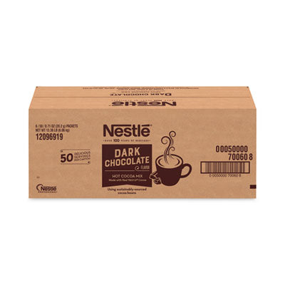 NES70060CT Hot Cocoa Mix, Dark Chocolate, 0.71 Packets, 50 Packets/Box, 6 Boxes/Carton NESTLE